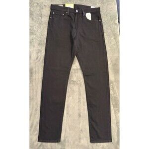 New Levi's 32x34 Premium 512 Jeans Men's Black Denim Slim Taper Big E Stretch
